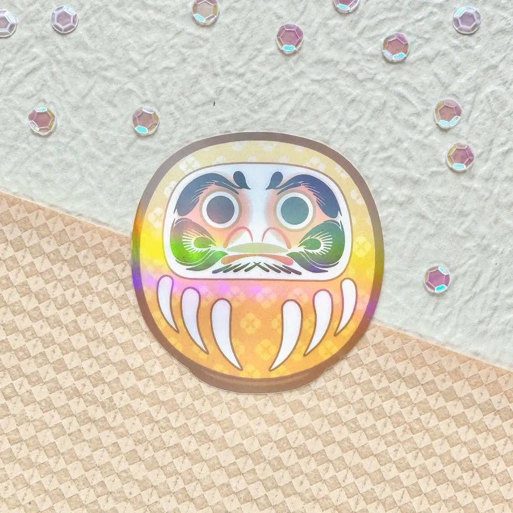 Naklejka daruma  żółta.webp