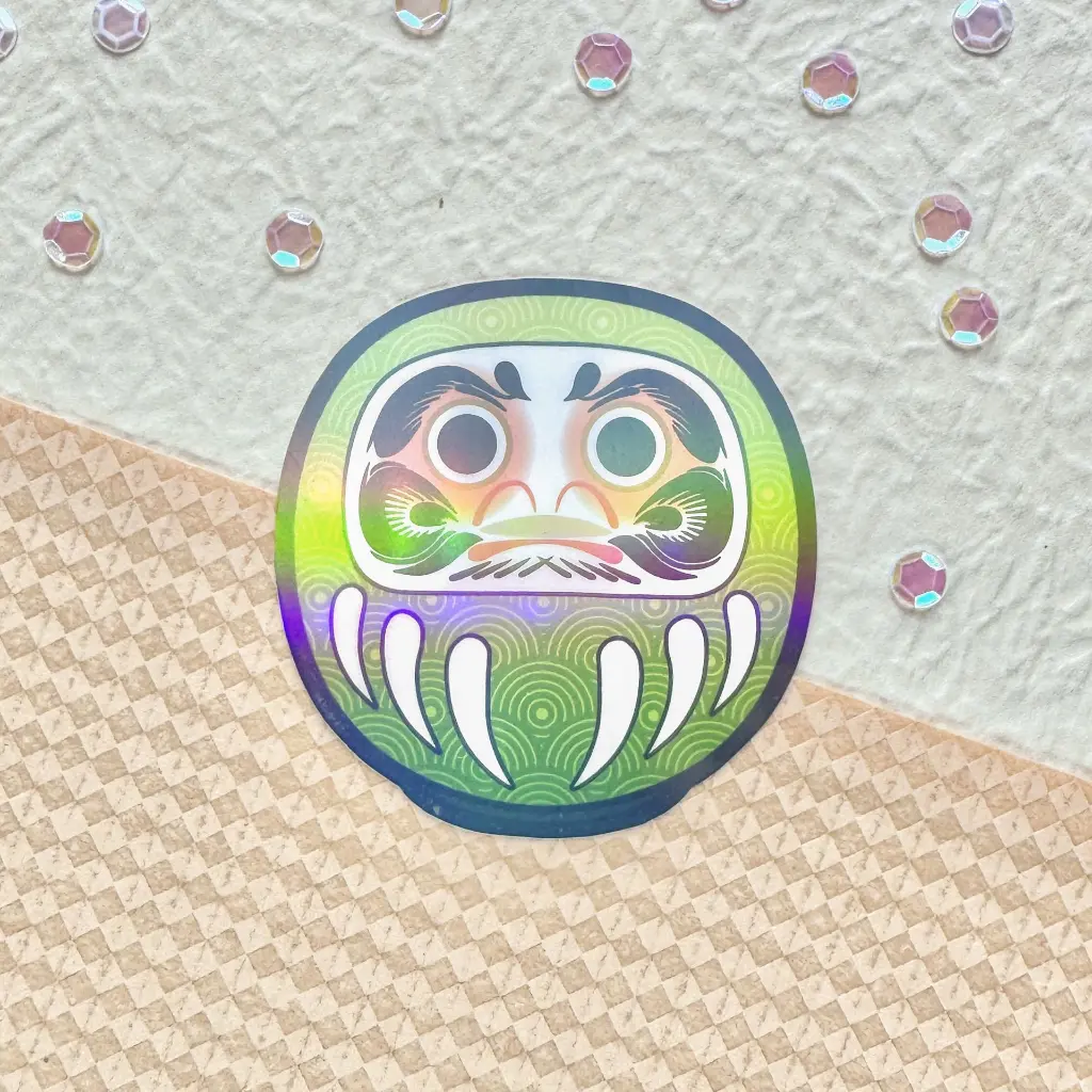 Naklejka daruma zielona.webp