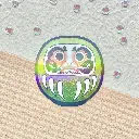 Naklejka daruma zielona.webp