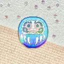 Naklejka daruma niebieska.webp