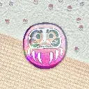 Naklejka daruma różowa.webp