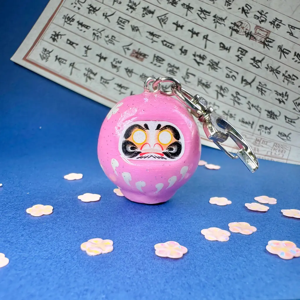 Brelok daruma różowa