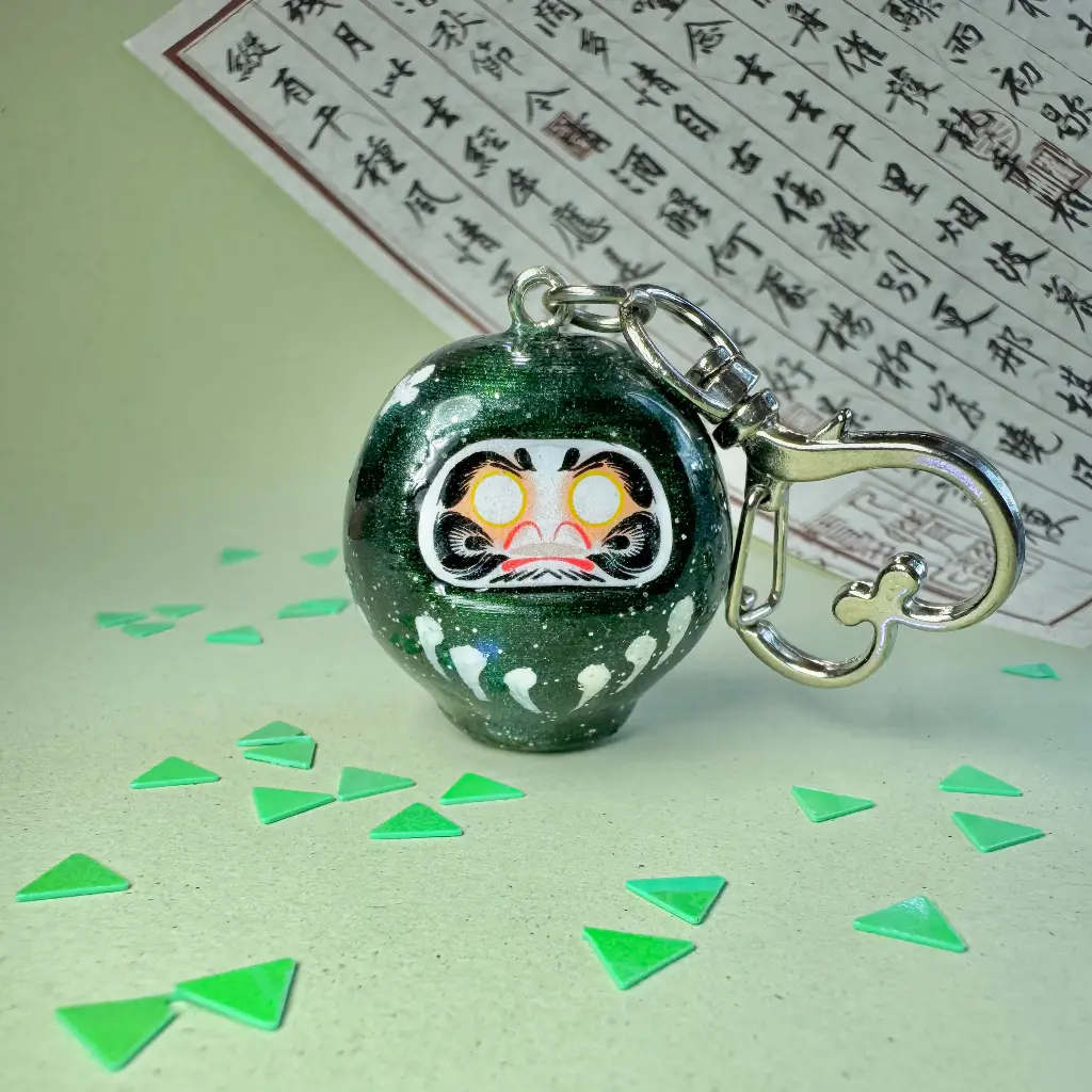 Brelok daruma zielona