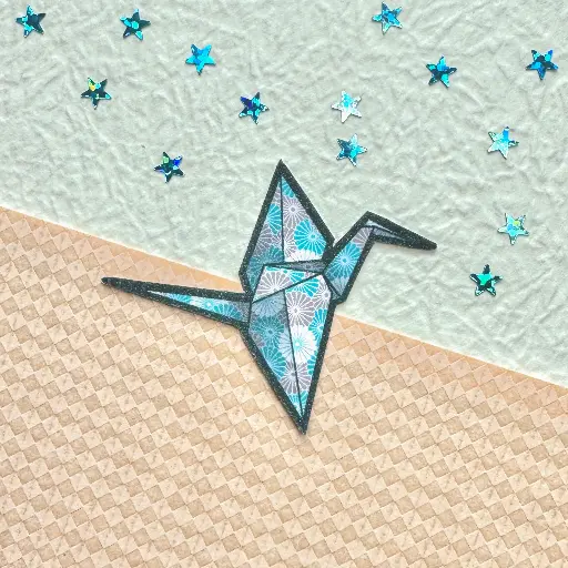 Naklejka żuraw origami