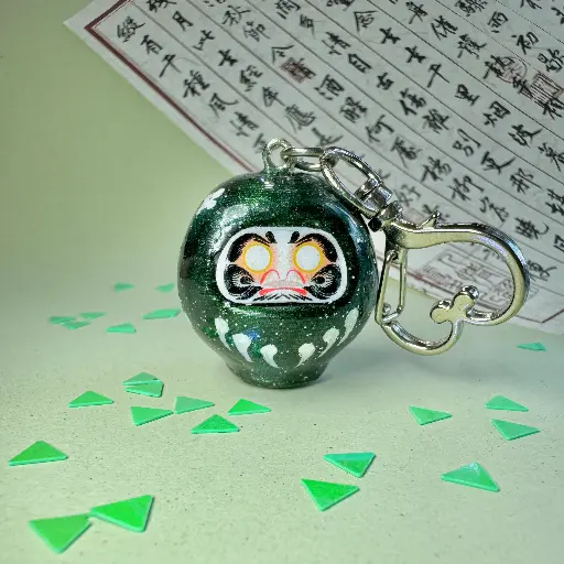 Brelok daruma zielona